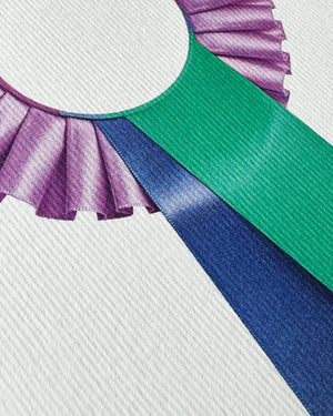 Lavender & Teal Ribbon Card