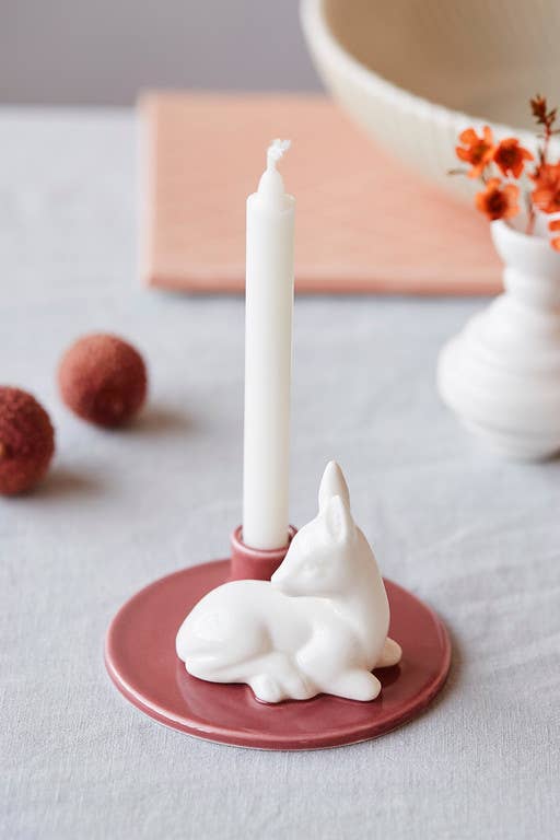 Fawn Candlestick Holder