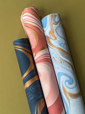 Hand Marbled Gift Wrap