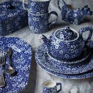 Burleigh Teapot, Blue Calico