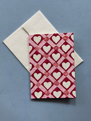 Block Print Heart Card