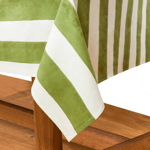 Striped French Tablecloth, Green