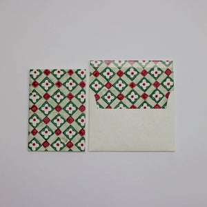 Sage Floral Checks Card