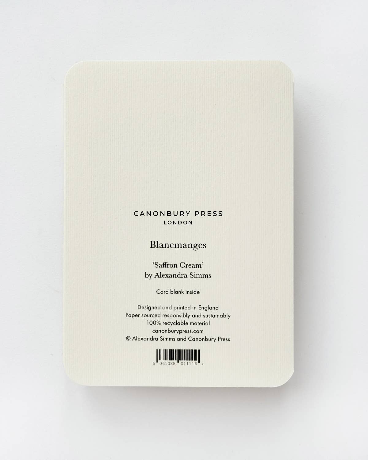 Saffron Cream Desert Card