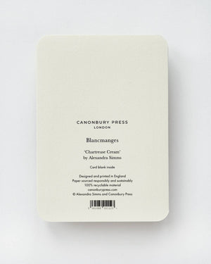 Chartreuse Cream Blancmange Card