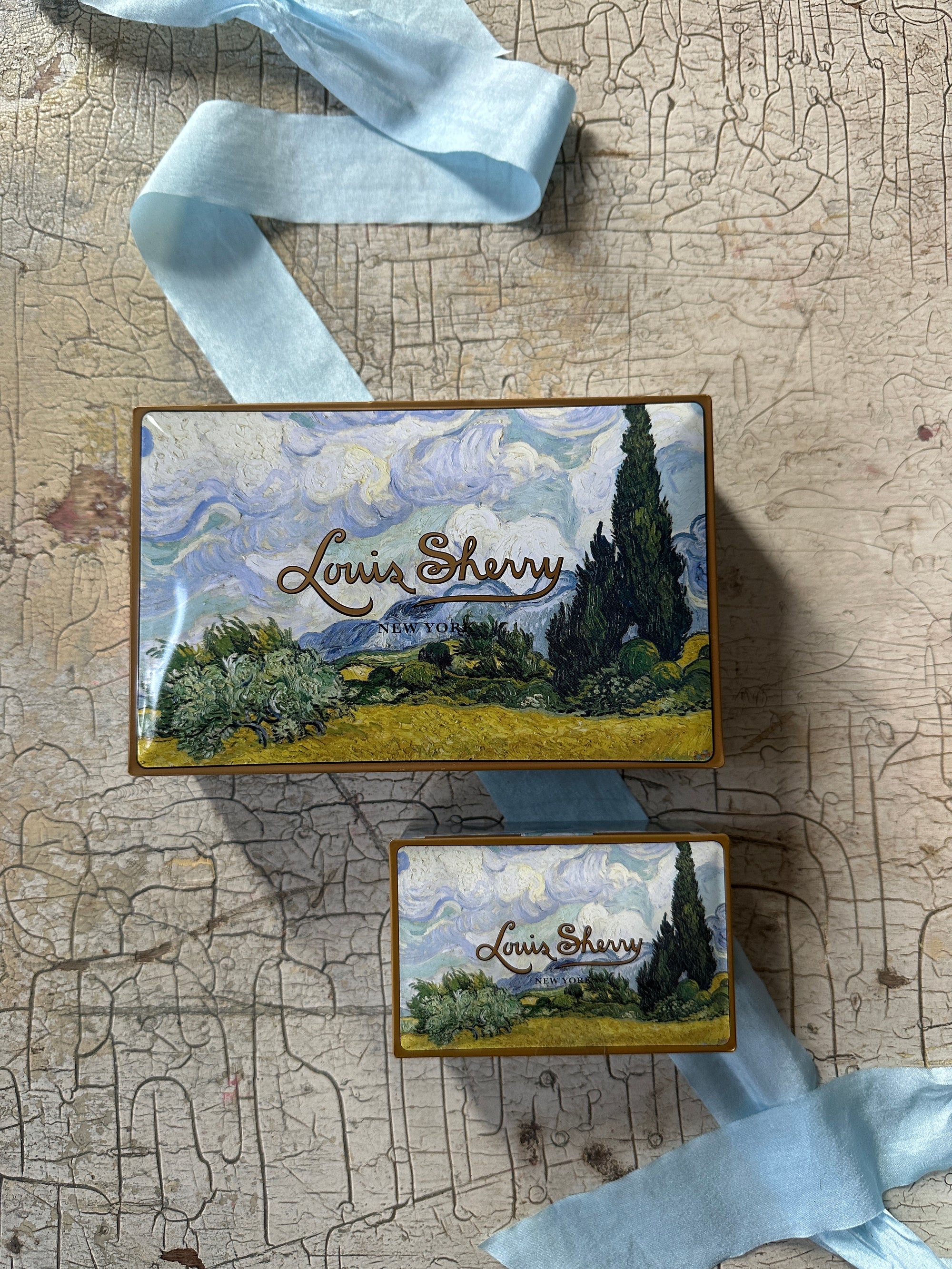 Van Gogh Wheat Field Truffle Tin, 2 Piece