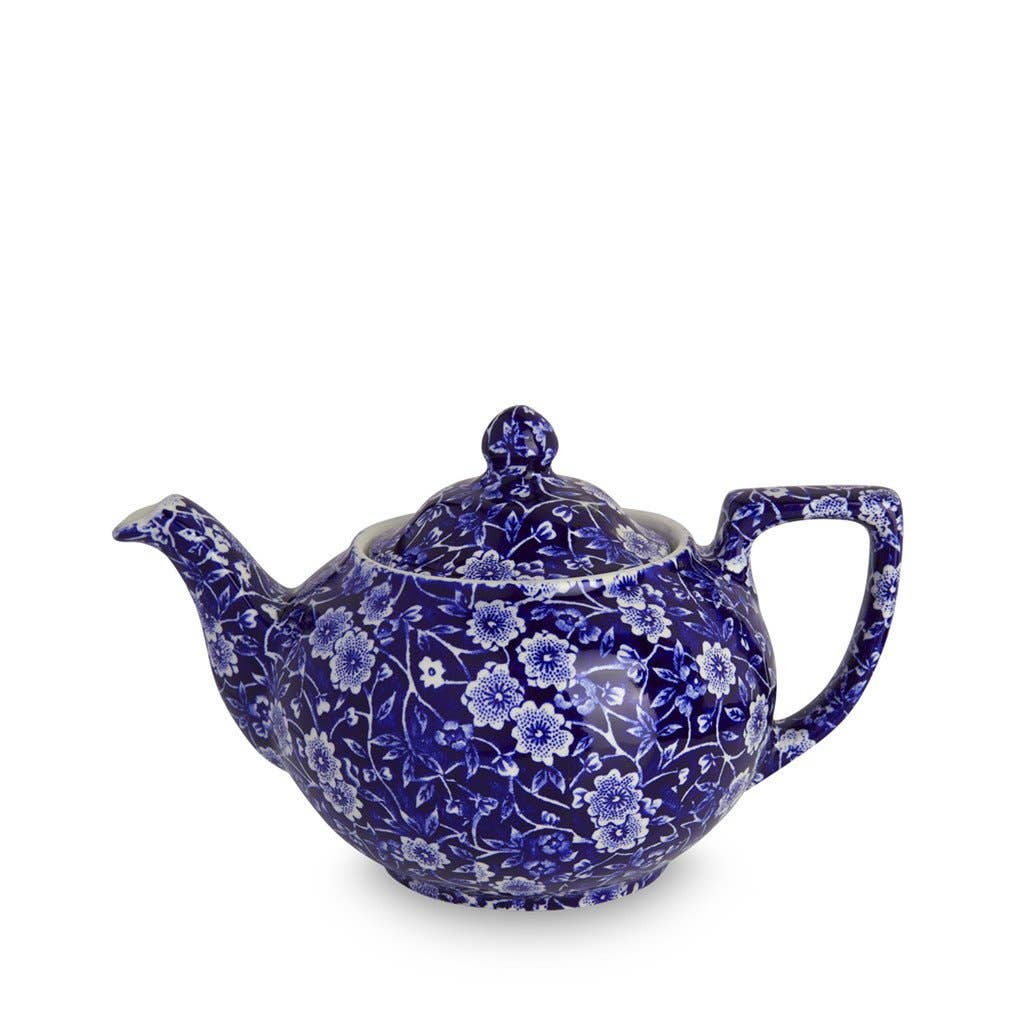 Burleigh Teapot, Blue Calico