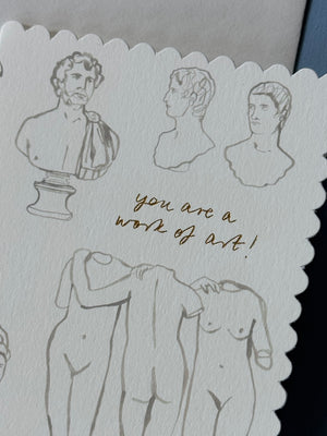 You Are a Work of Art Sculptures Card