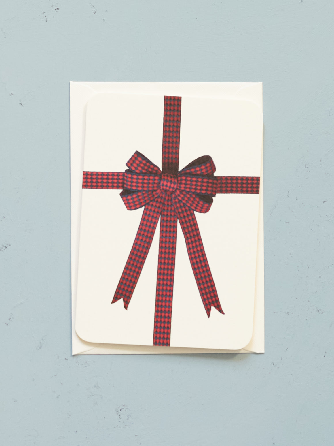 Red & Blue Diamond Bow Card