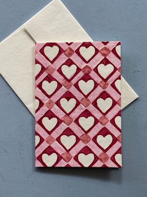 Block Print Heart Card