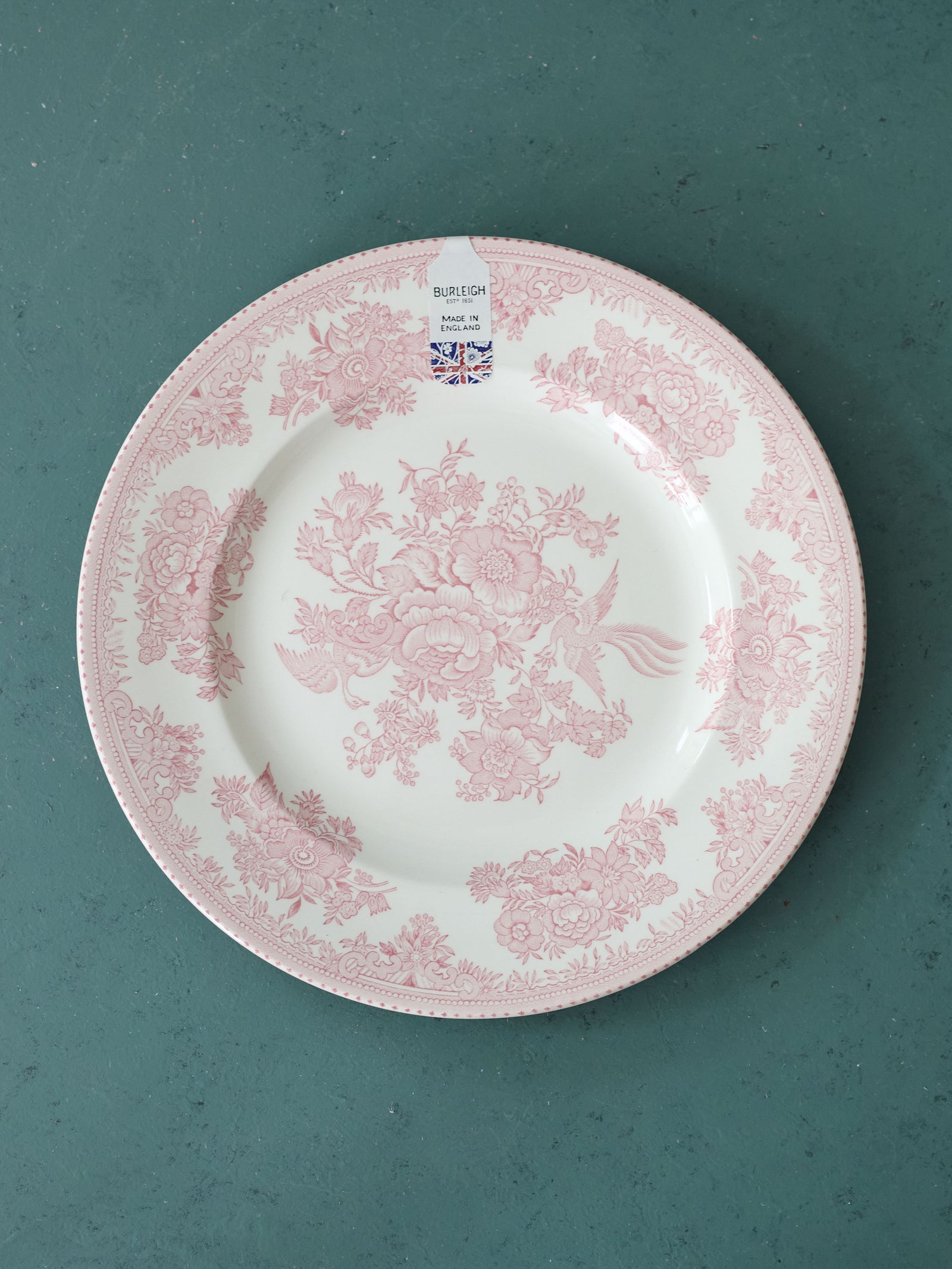 Burleigh Plate, Large Pink Asiatic Pheasants