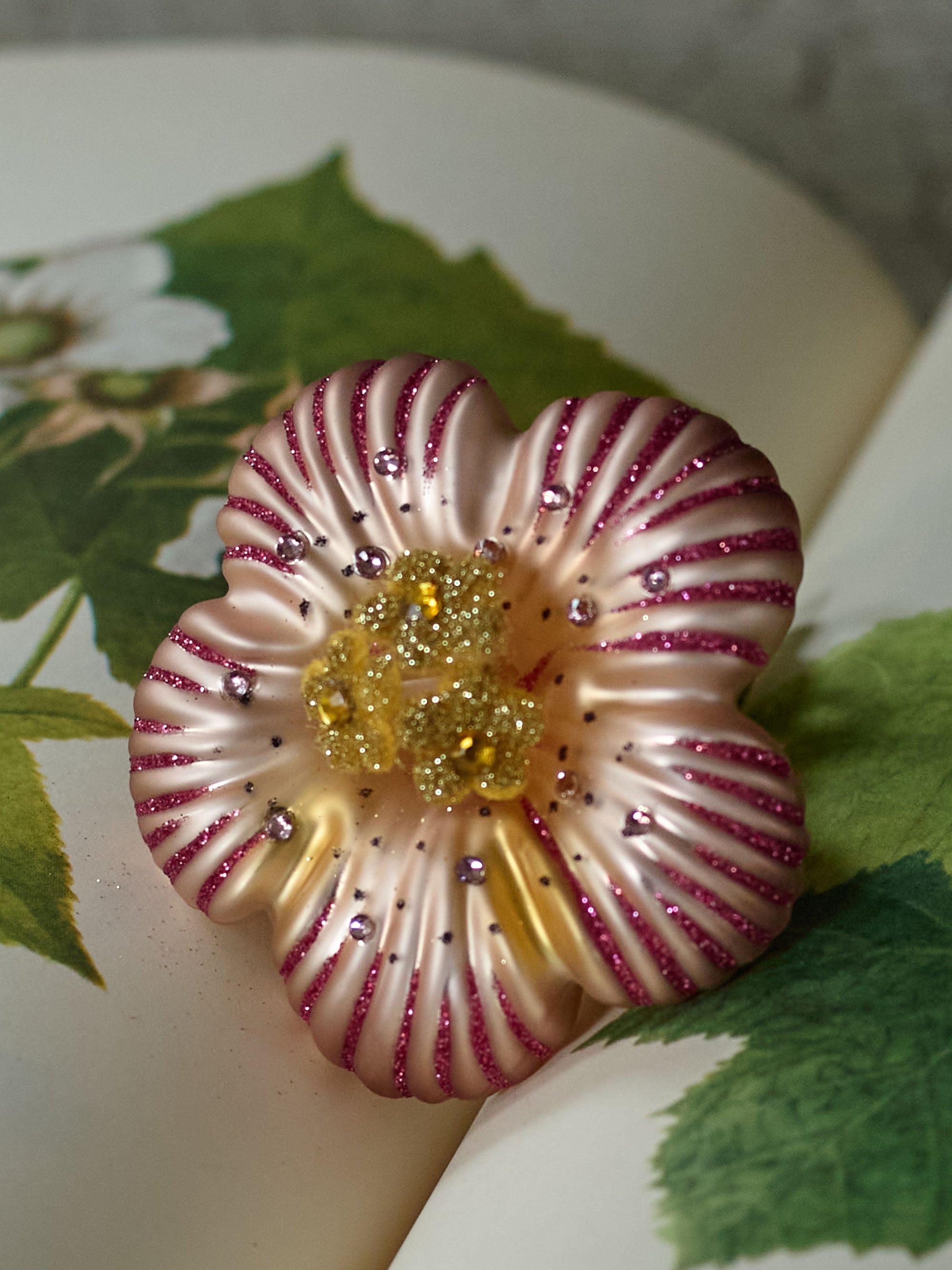 Striped Trumpet Flower Ornament