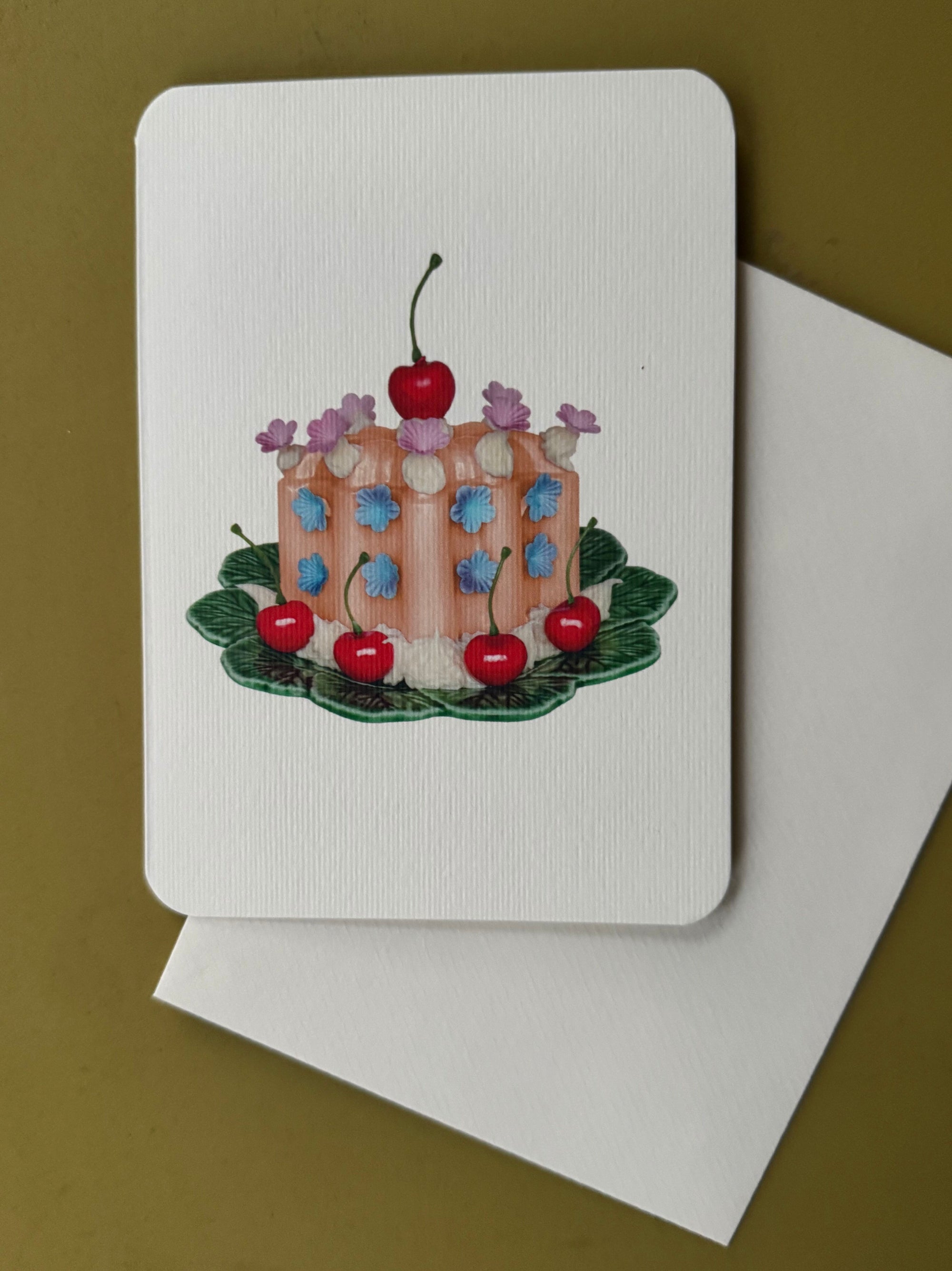 Saffron Cream Desert Card