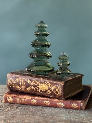 Glass Tiered Tree, Small Green