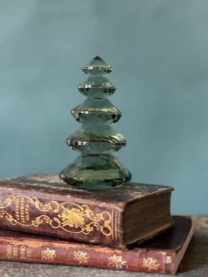 Glass Tiered Tree, Small Green