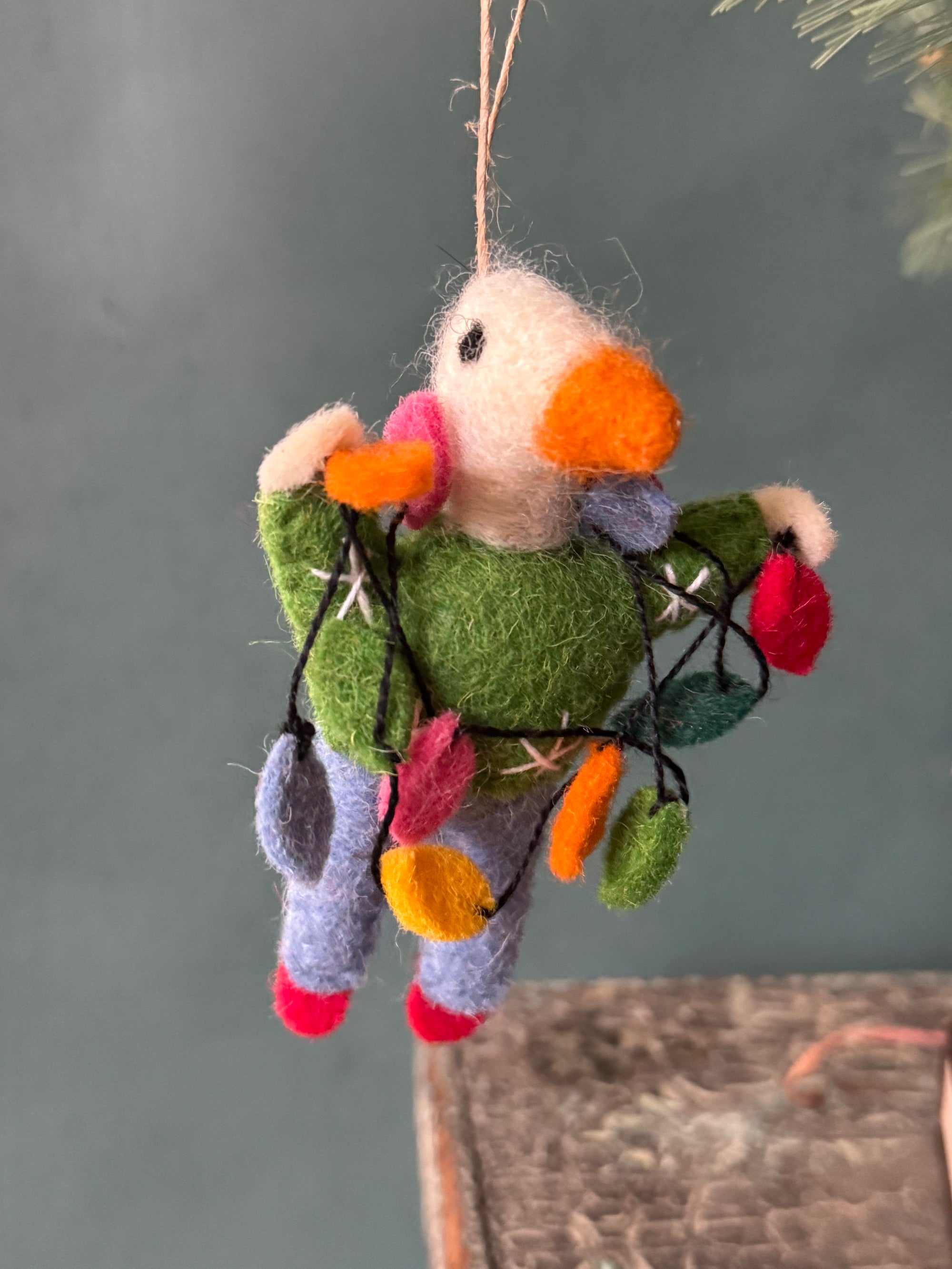 Georgie Goose Felted Ornament