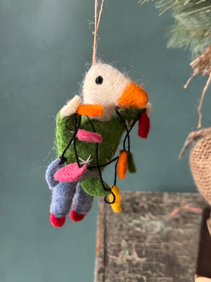 Georgie Goose Felted Ornament
