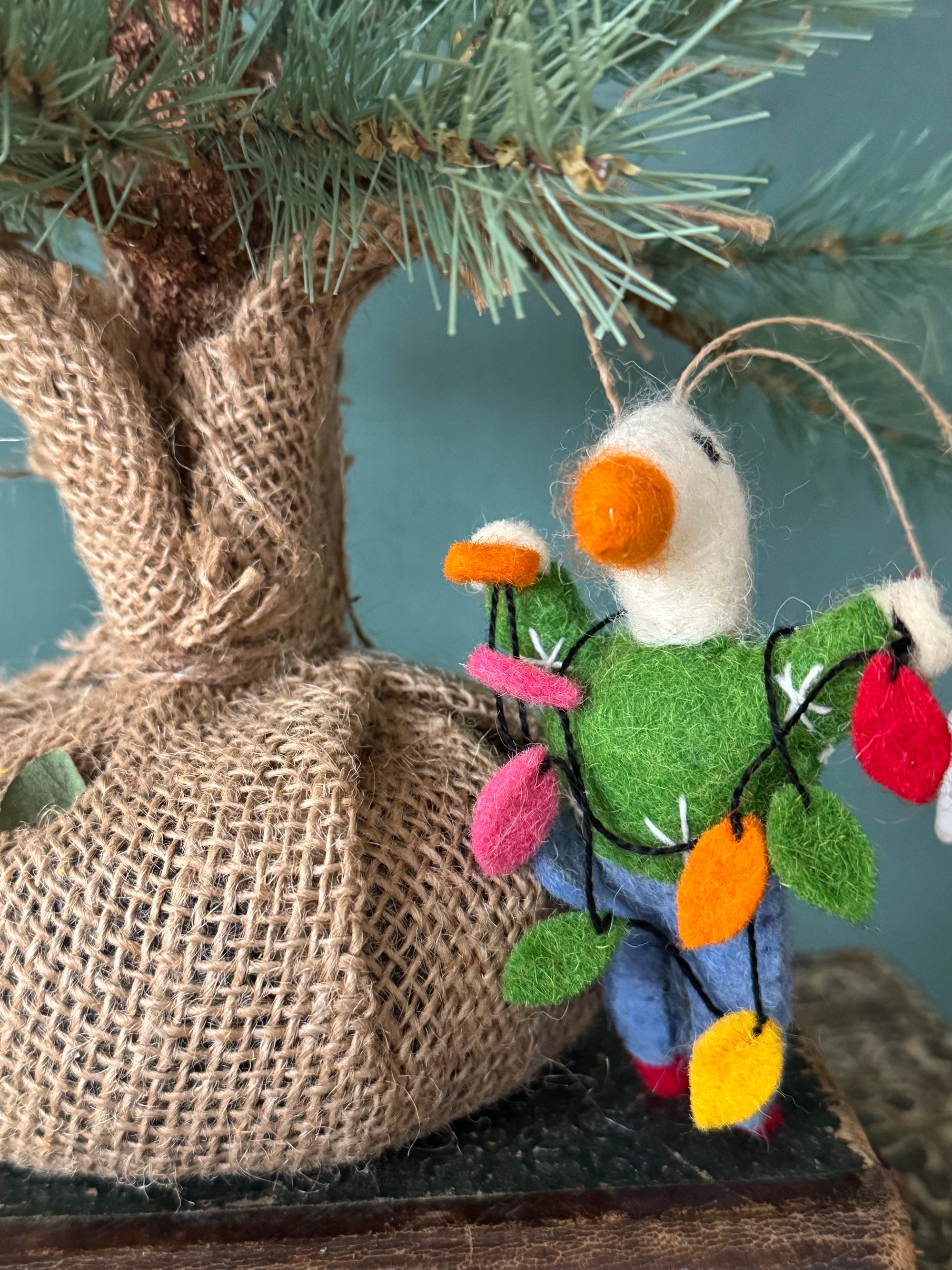 Georgie Goose Felted Ornament