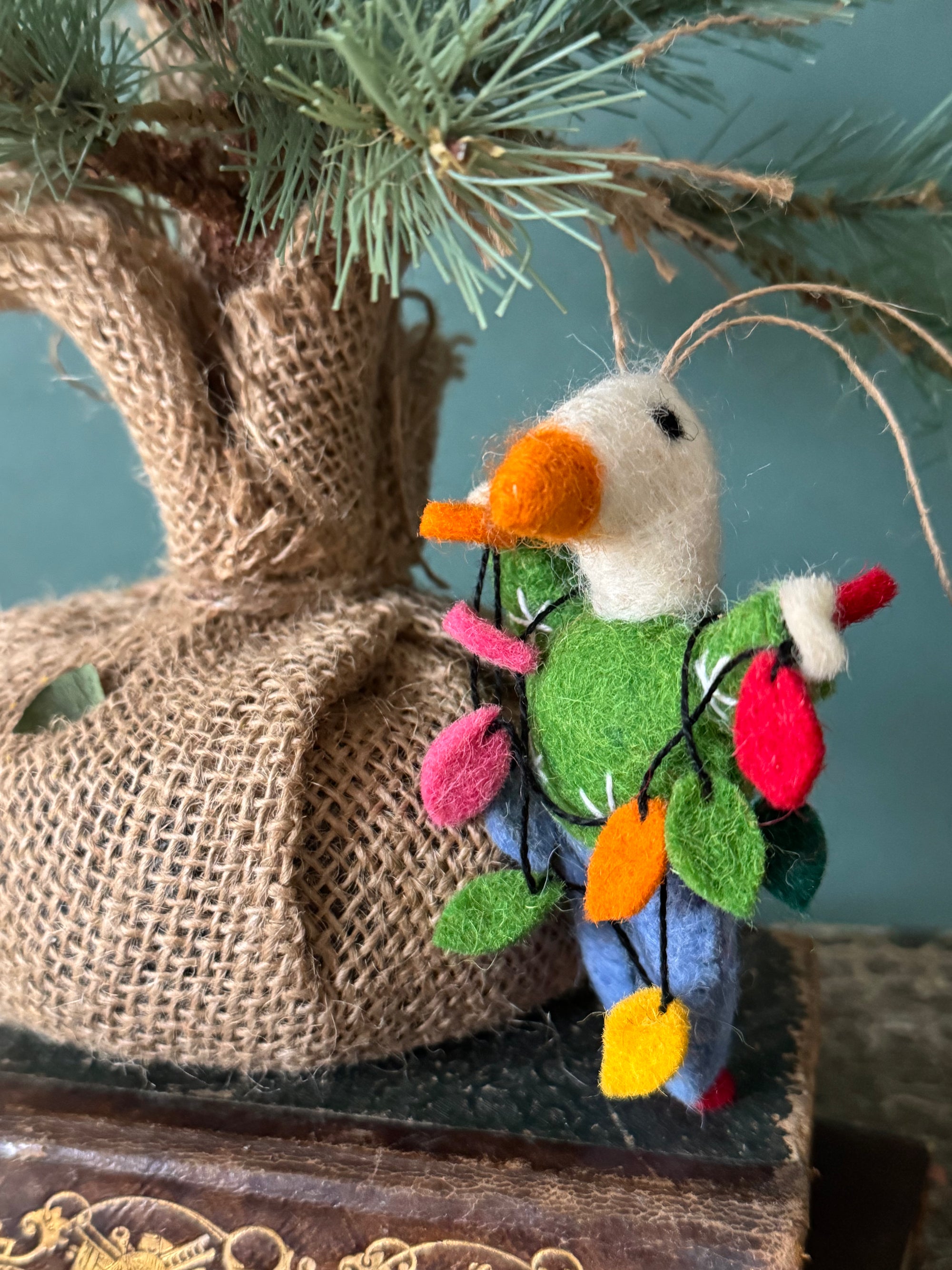 Georgie Goose Felted Ornament