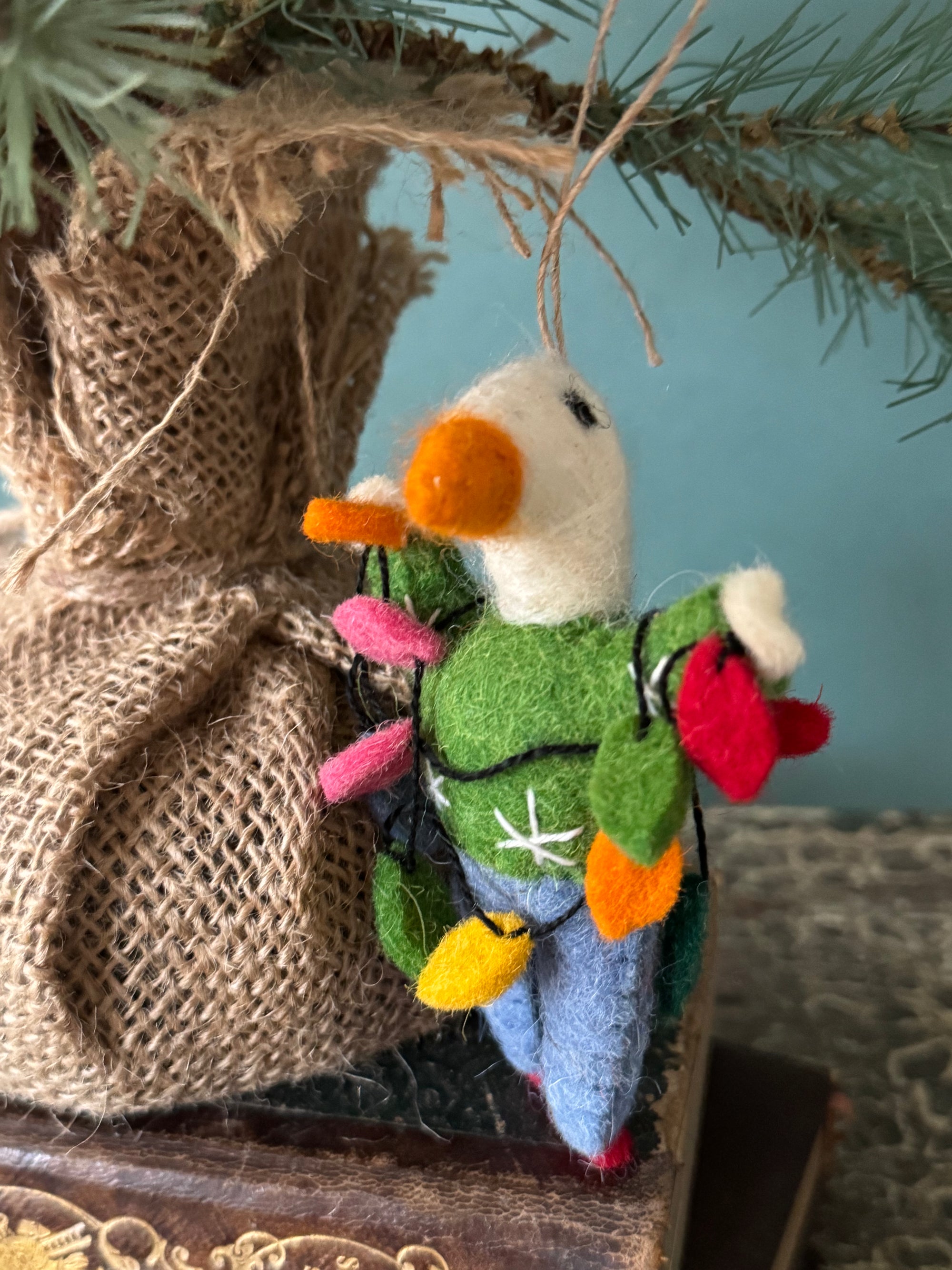 Georgie Goose Felted Ornament