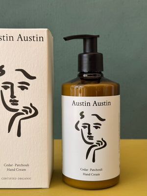 Cedar & Patchouli Hand Cream, Austin Austin