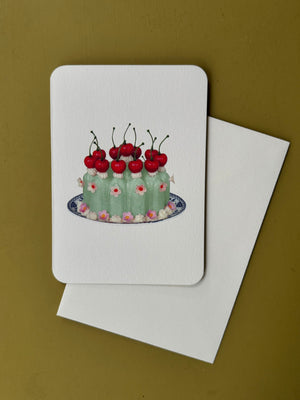 Chartreuse Cream Blancmange Card