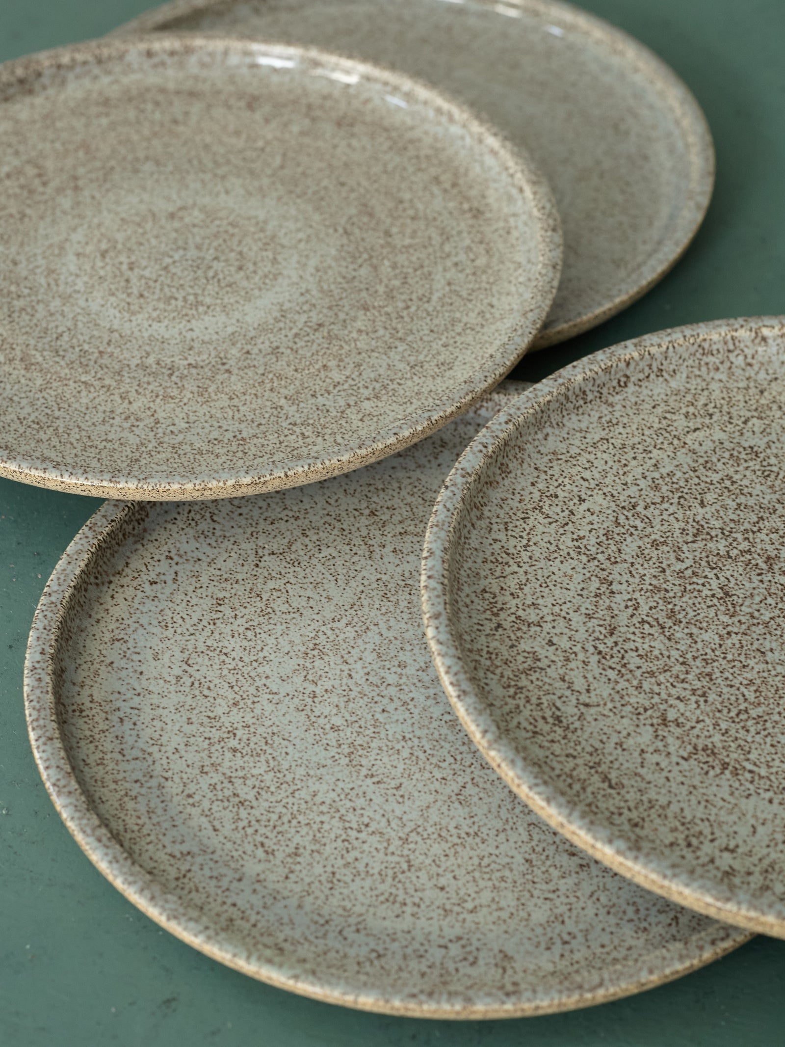 Speckled Stoneware Plate, Wedgewood Blue