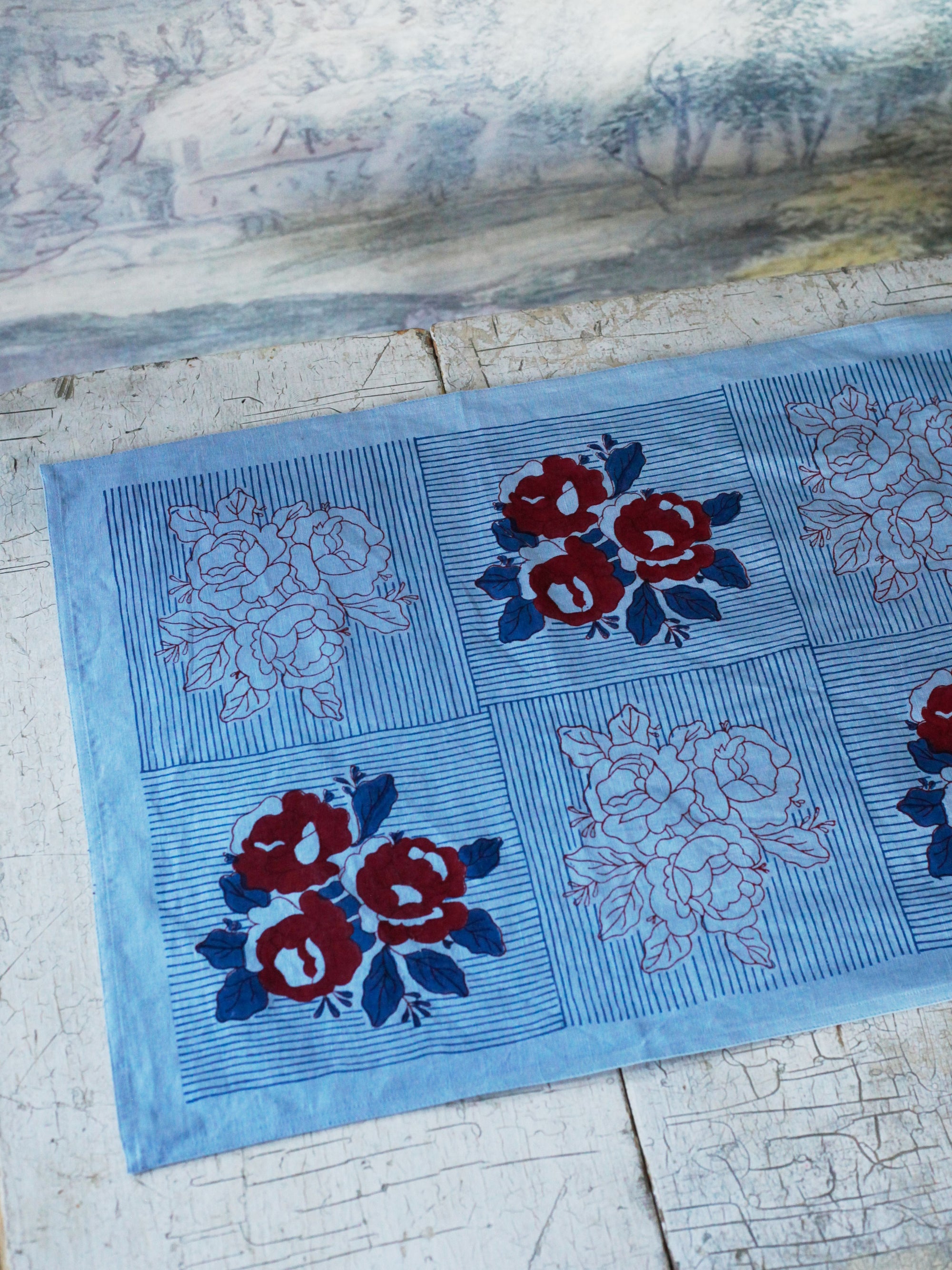 Mia, Block-Printed Table Runner