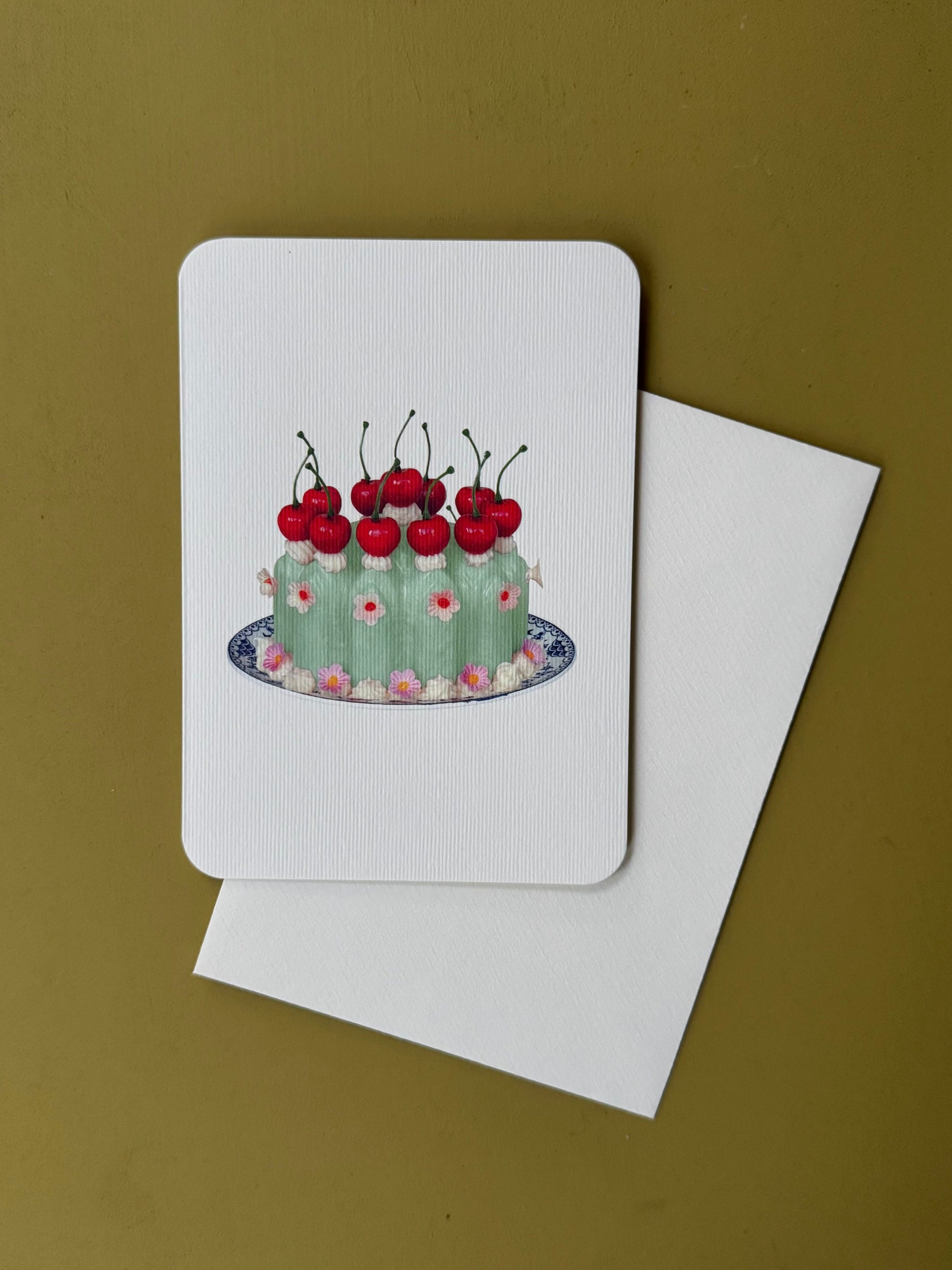 Chartreuse Cream Blancmange Card