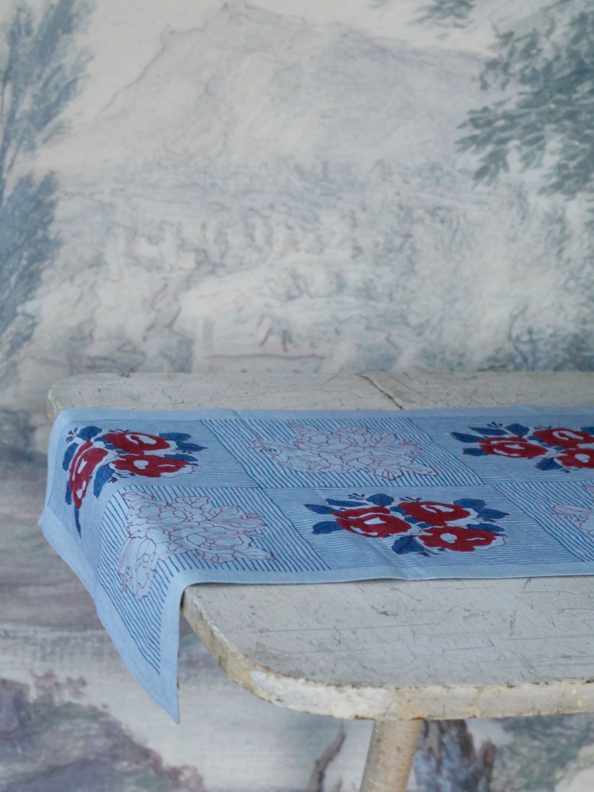 Mia, Block-Printed Table Runner