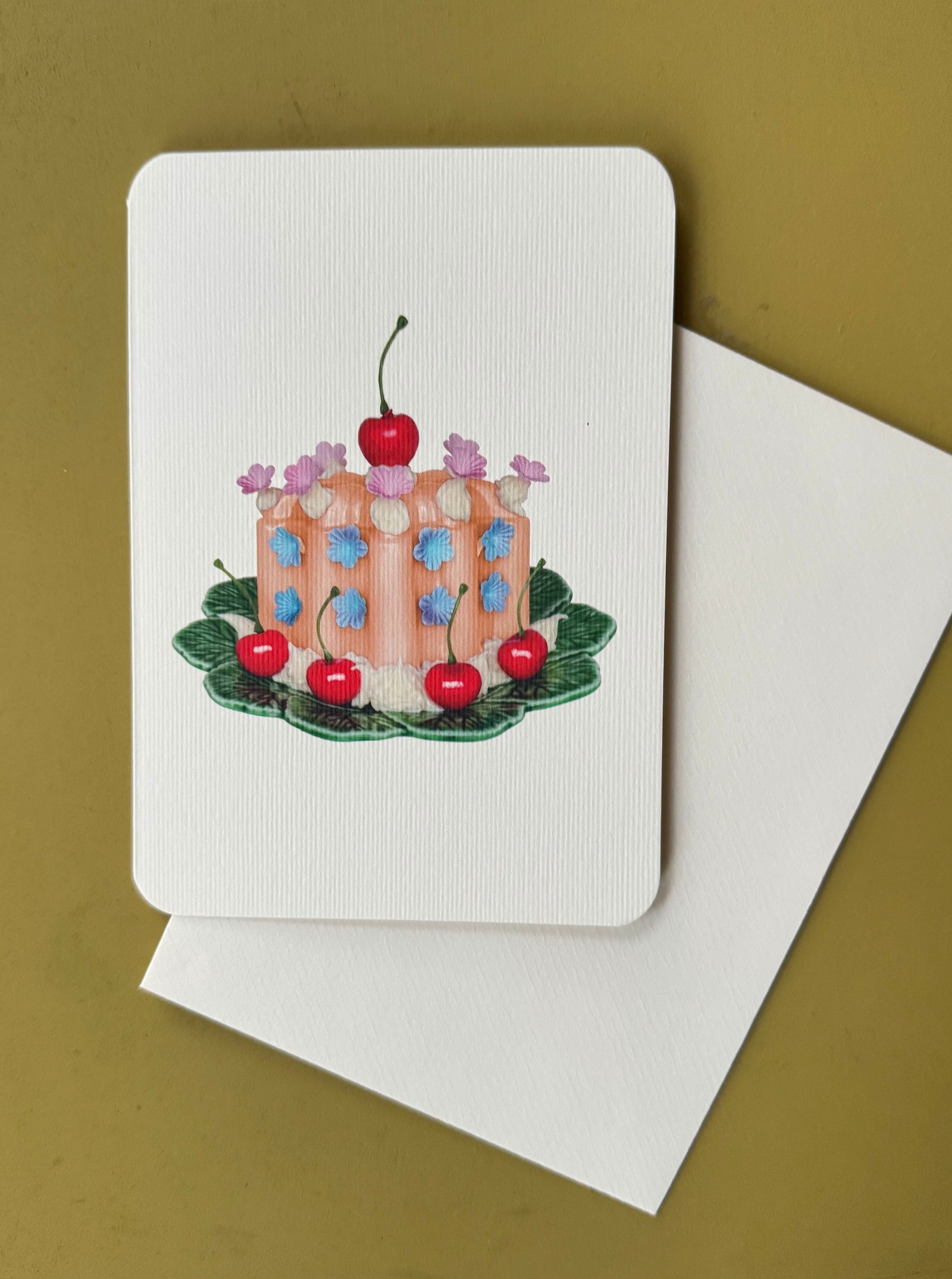 Saffron Cream Desert Card