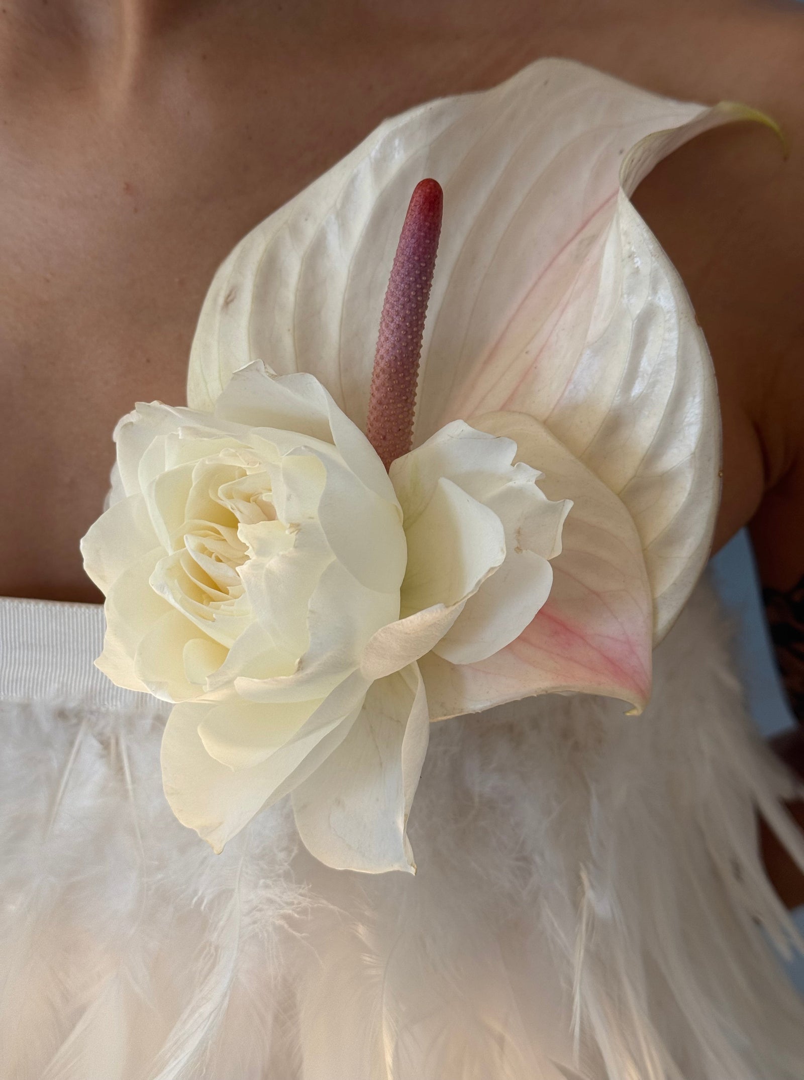 Elegant Botanical Wearable Floral, Ivory