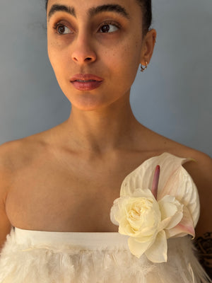 Elegant Botanical Wearable Floral, Ivory