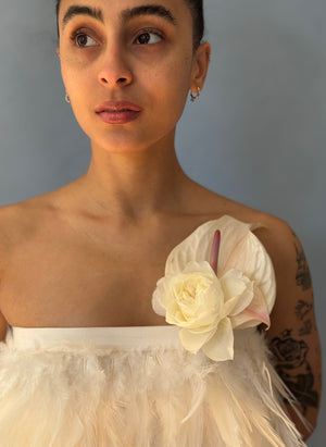 Elegant Botanical Wearable Floral, Ivory