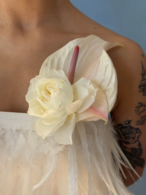 Elegant Botanical Wearable Floral, Ivory