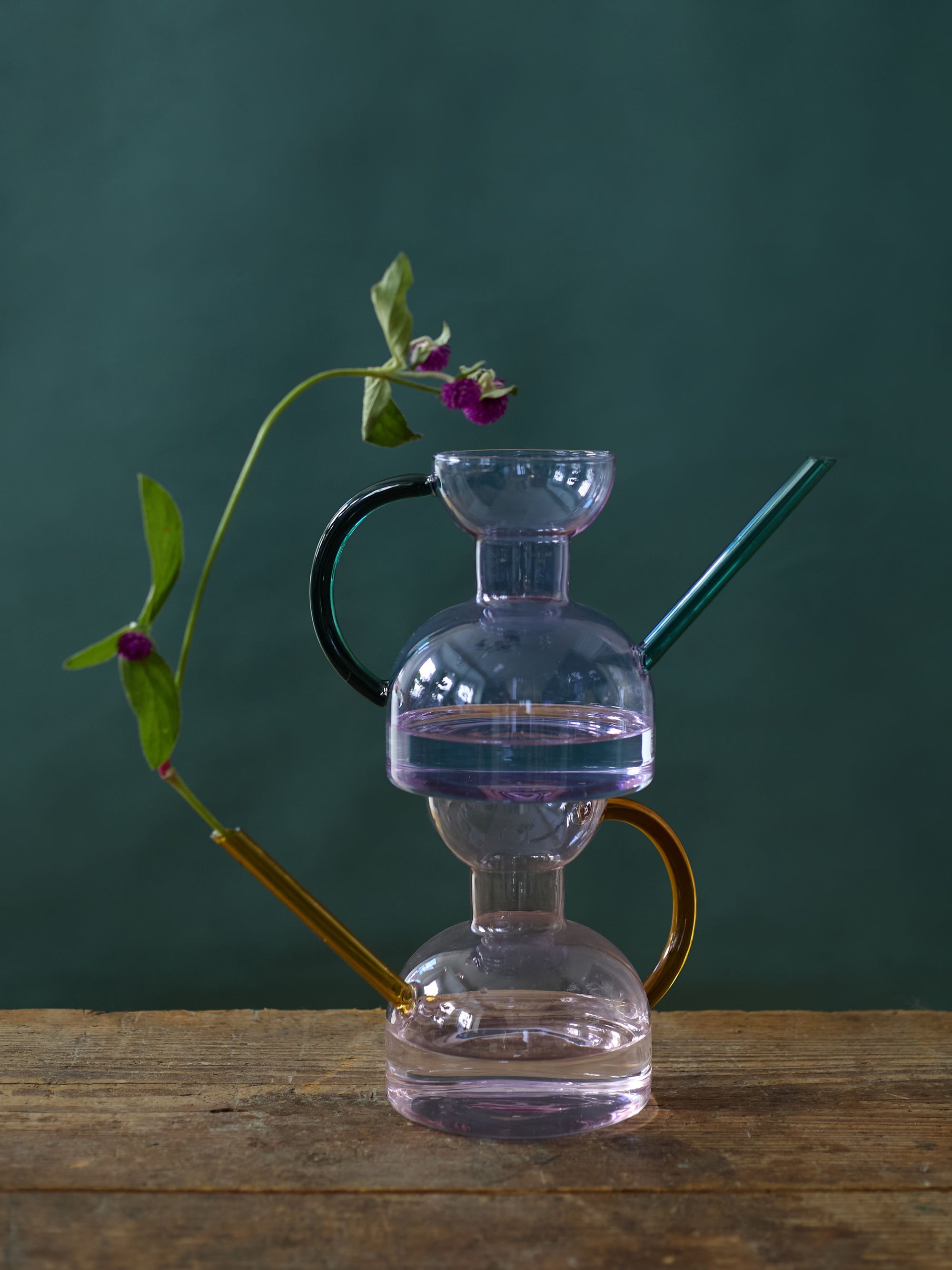 Glass Watering Can, Purple