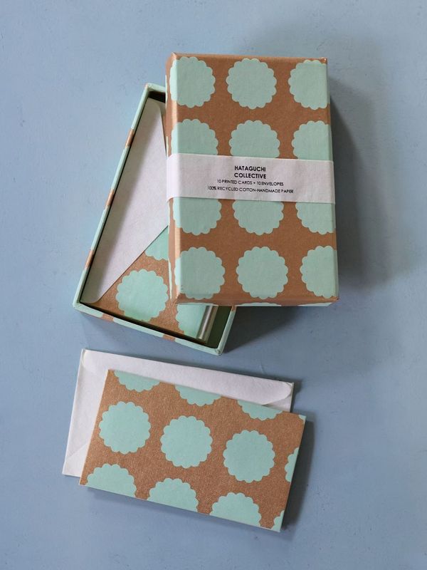 Boxed Greeting Card Set, Biscuit Matcha