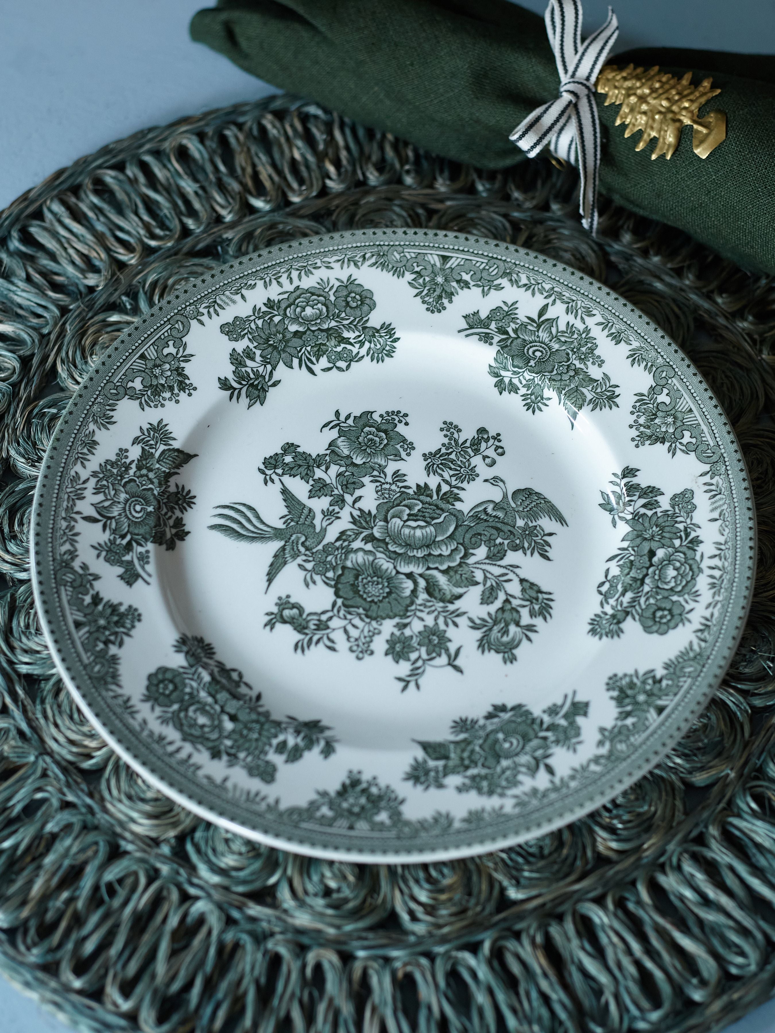 Green Asiatic Pheasants Plate 約22.5センチ４枚 Burleigh_shop-10.jpg?v=