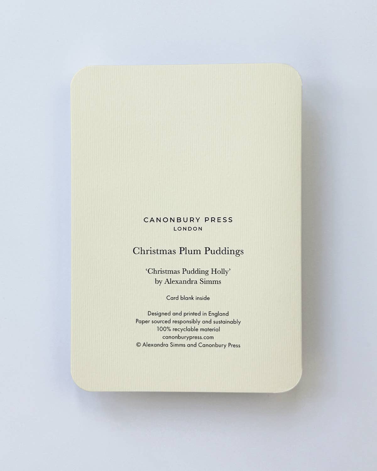 Christmas Plum Pudding Card