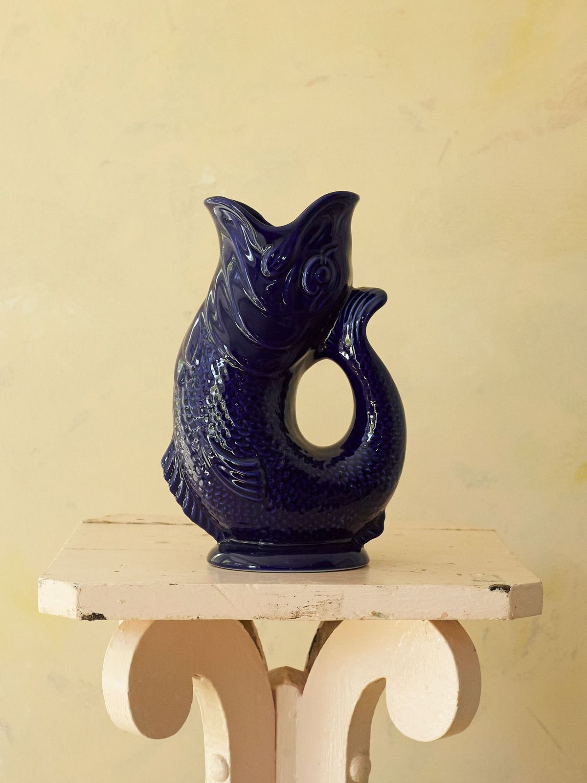 Gluggle Pitcher Vase, Indigo