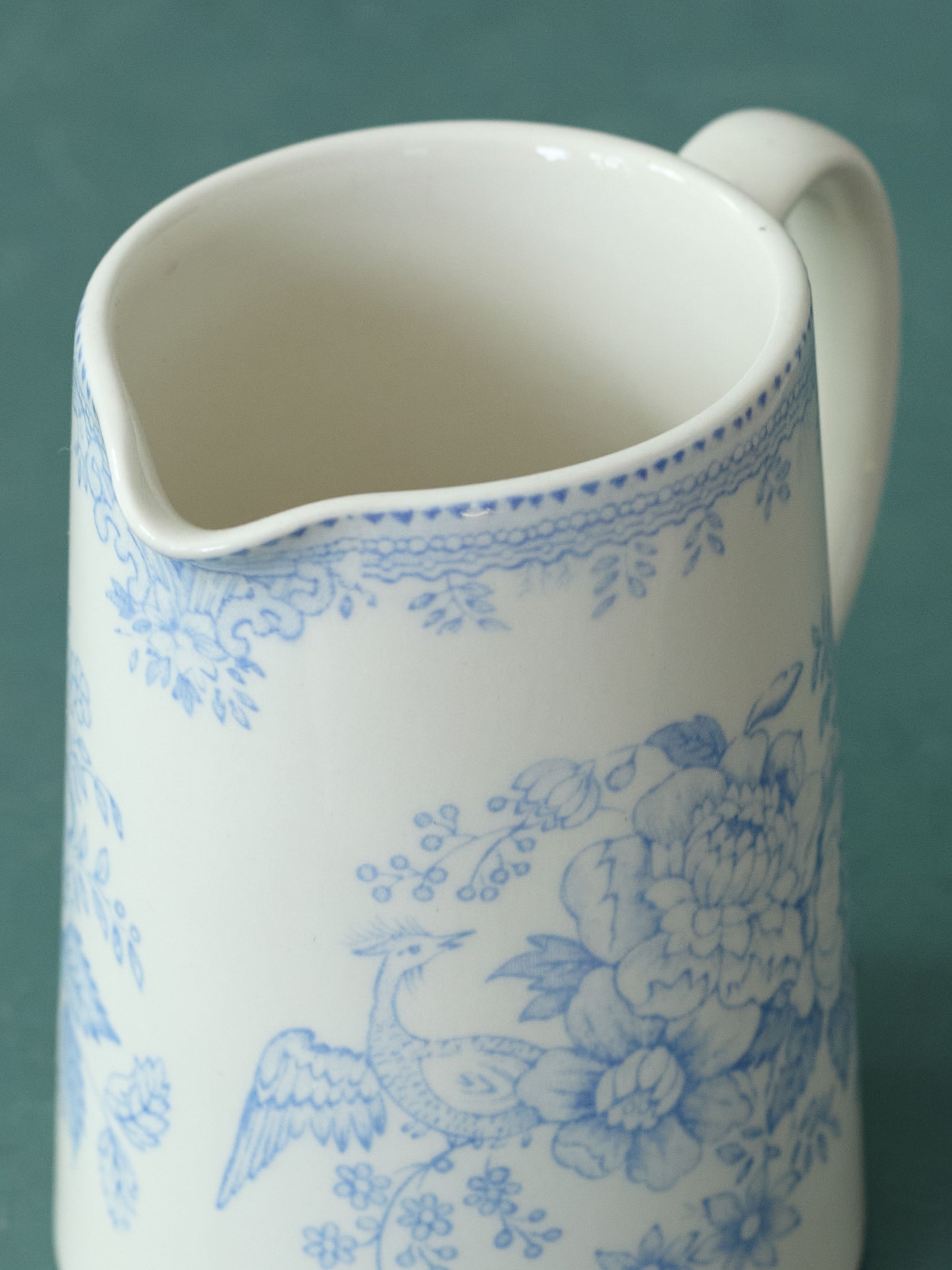 Burleigh Creamer Jug, Blue Asiatic Pheasants