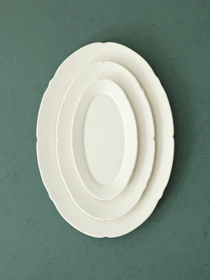 Oval Plate, White Silhouette