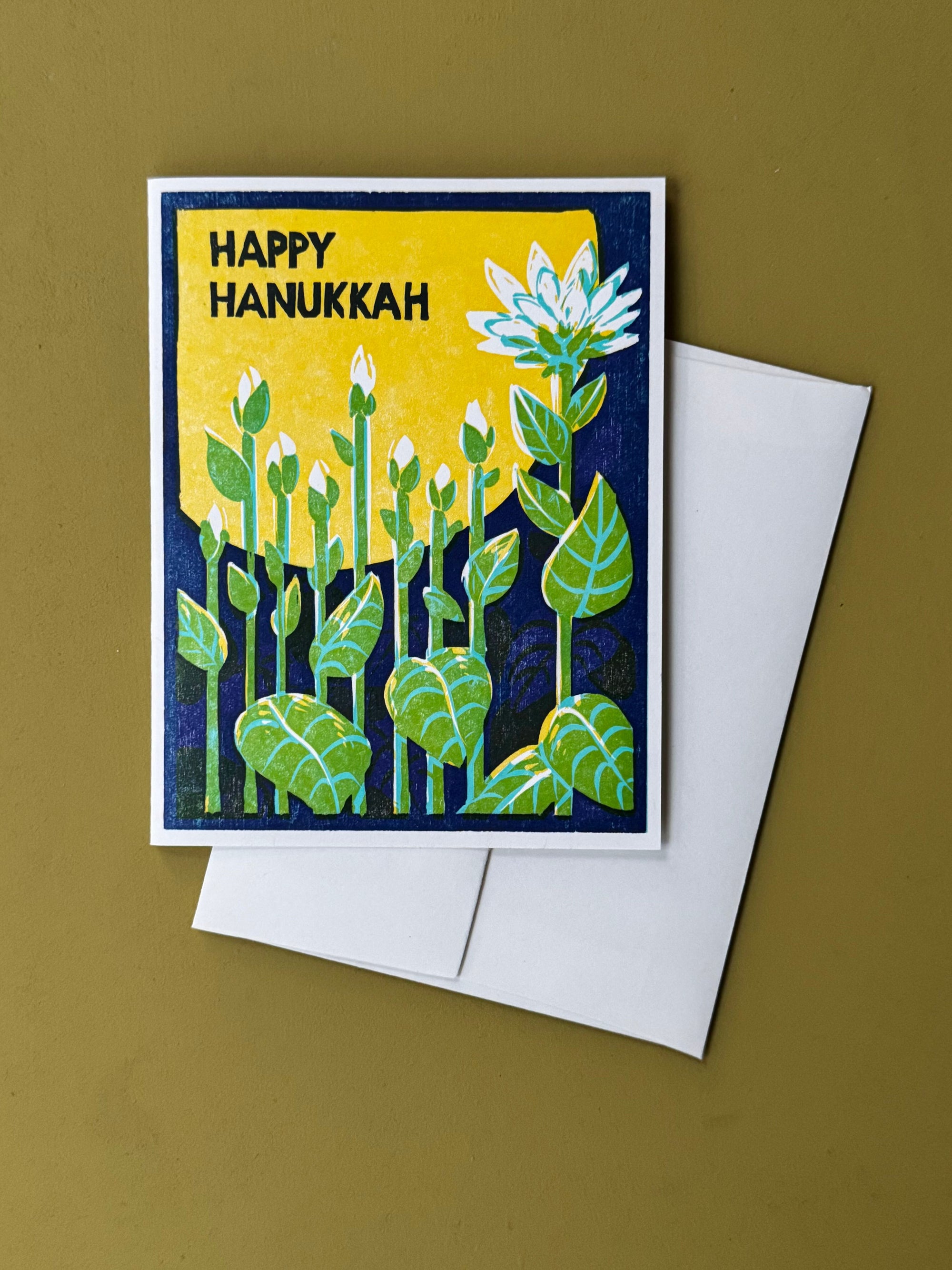 Menorah Blooms Card