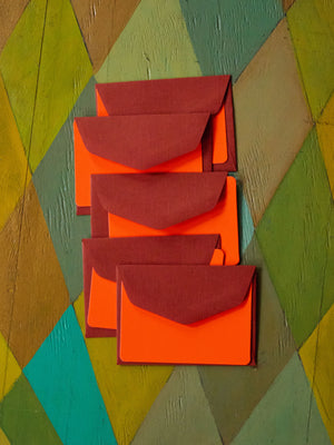 Mini Card Set, Orange & Rust