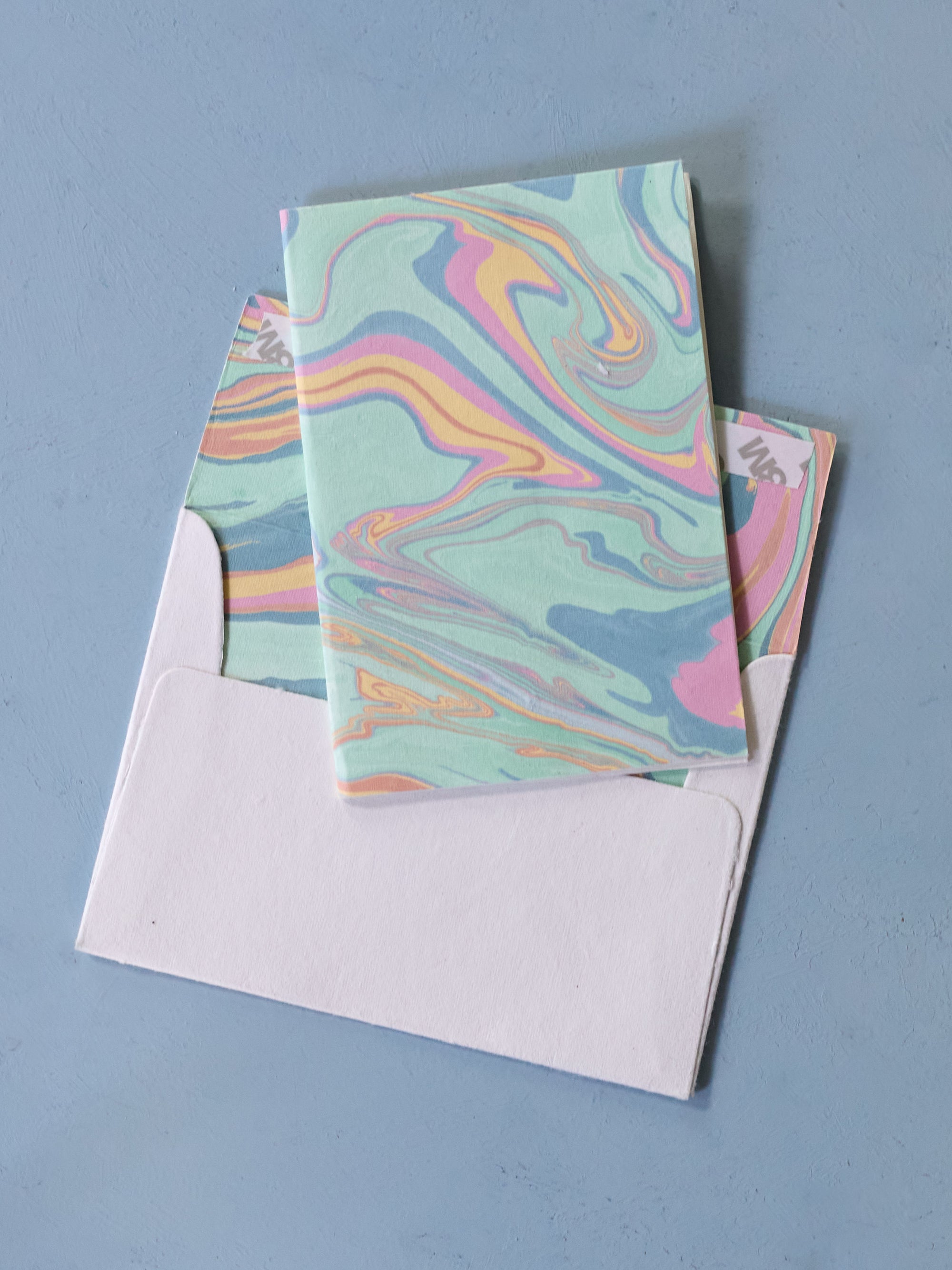 Rose Quartz Waves Marbled Card