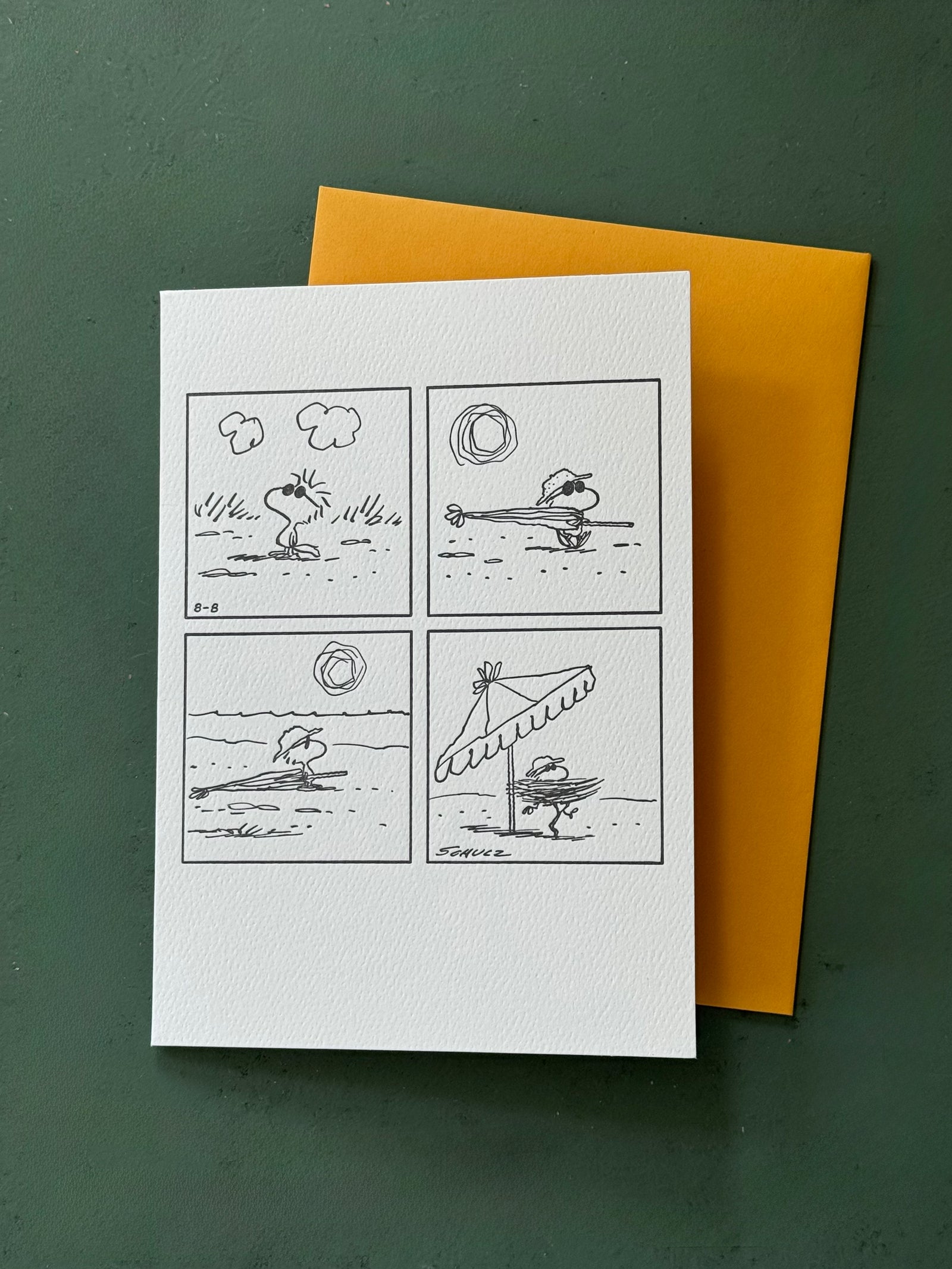 Woodstock's Beach Day Card, Peanuts