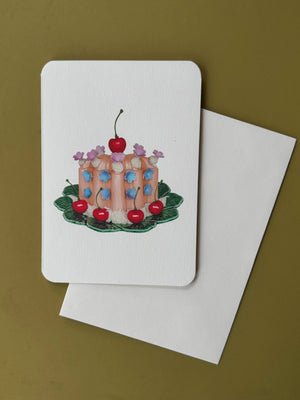 Saffron Cream Desert Card