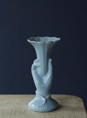 Blue Hand Vase, Vintage
