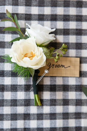 Classically Inspired Boutonnière, Groom