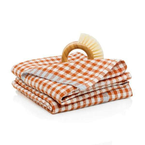 Two-Tone Gingham Towel, Cinnamon